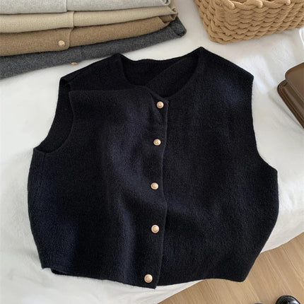 Merino Wol Gilet Dames | Regular Fit Vest | Gebreide Herfstkleding | Stijlvolle Laagjes | Comfortabele En Veelzijdige Outfit