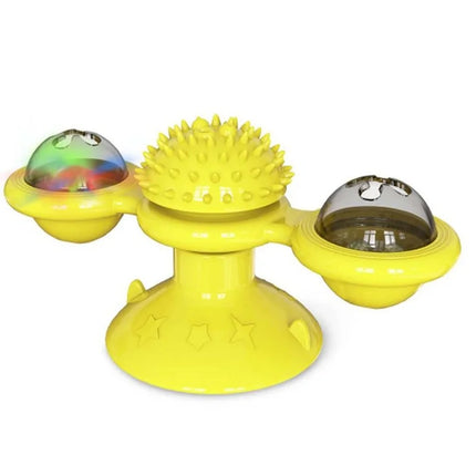 Windmolen Kat Speelgoed Interactieve Dieren Speeltjes Voor Katten Puzzel Kat Spel Speelgoed Met Draaitafel Voor Kittens Borstel Tanden Huisdier Benodigdheden | Interactieve Katten Speelgoed Windmolen Draaispeelgoed | Puzzel Speelgoed Voor Katten
