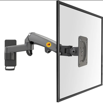North Bayou NB F150 Gasveer 17-35 inch LED TV Muurbeugel Monitorhouder Ergonomische Arm Max. VESA 100*100mm Draaglast 3-12kg | Verstelbare TV Muurbeugel 17-35 inch Full-Motion VESA 100*100mm Zwart/Zilver