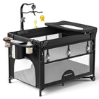 5-in-1 Babybed Reisset Combinatie Babybed met Matras, Hoogteverstelling, Opvouwbaar als Veranderende Tafel en Speelpaneel | 5-in-1 Babybed Reisset Matras Verstelbaar | Opvouwbaar Babybedje | Reiscampingbedje Baby Kinderbedje Matras