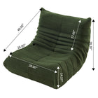 Zitzak Sofa, Vloerbank met Rugleuning, Relaxstoel, Zitzak voor Woonkamer, Enkele Zitstoel, Stoelen voor Slaapkamer | Comanlai Zitzakstoel Lambswool Teddyfleece Woonkamer Slaapkamer Ergonomisch Ontwerp Lightweight