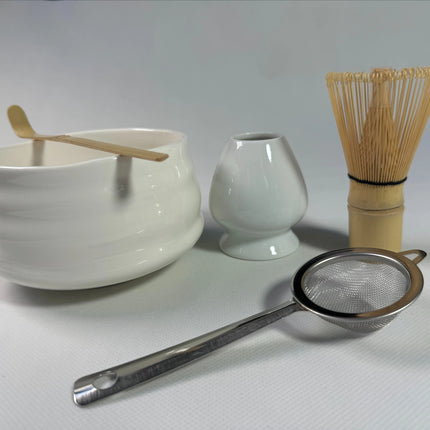 Japanse Theeceremonie Set | Matcha Bereiden | Bamboe Klopper Chasen | Keramische Kom Chawan | Houten Schep Chashaku | Ideaal Cadeau