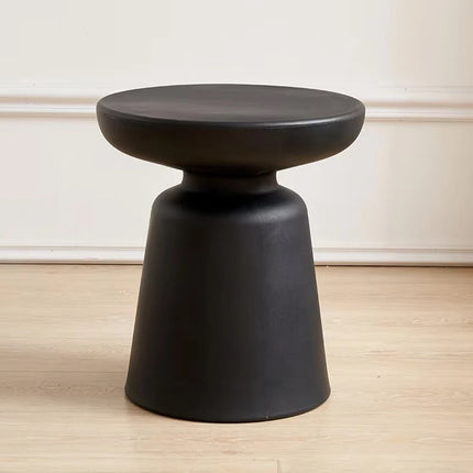 Theetafel UVR | Moderne Ronde Bijzettafel Living Room | Kleine Balkon Tafel | Minimalistisch Design |  Zwart Kunststof Tafel UVR