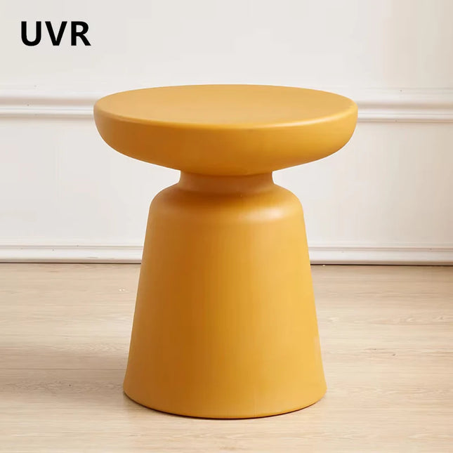 Theetafel UVR | Moderne Ronde Bijzettafel Living Room | Kleine Balkon Tafel | Minimalistisch Design |  Zwart Kunststof Tafel UVR