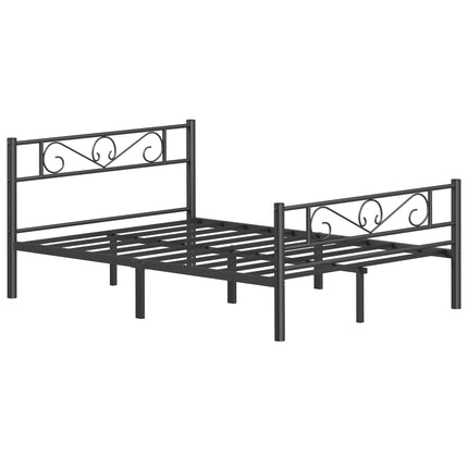 VASAGLE bed 140x200 cm, logeerbed, metalen tweepersoonsbed, bedframe, bedframe | VASAGLE Bedframe 140x200cm Metalen Tweepersoonsbed | Logeerbed met Opslag | Stabiel & Stijlvol | Eenvoudige Montage