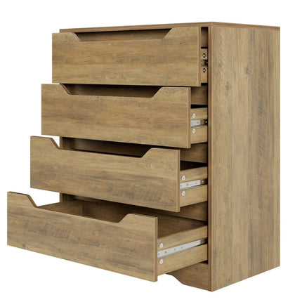 Dressoir, 4 Laden Kast, Multifunctionele Garderobe Grote Opslag, Woonkamer, Hal, Slaapkamer, 69x39x82cm | Dressoir met 4 Laden | Opbergruimte Slaapkamer | Modern Design | Milieuvriendelijk Spaanplaat