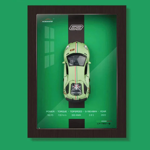 3D Die Cast Auto Model | Elegante Autolijst Decoratie | Wandkunst voor Woonkamer & Kantoor | Perfect Cadeau voor Autoliefhebbers | Hoogwaardige Kunst Collectie | Muurdecoratie Auto Thema