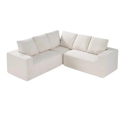 VEVOR Modulaire Sectionele Bank L/U Vormige Diepe Zitting Beklede Corduroy Sofa met Kussen voor Woonkamer Slaapkamer | Moderne Modulaire Bank | Diepe Zitting Corduroy | Comfortabel & Duurzaam | Opbergmogelijkheid