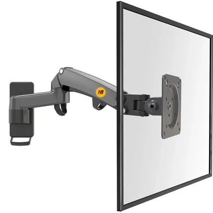North Bayou NB F150 Gasveer 17-35 inch LED TV Muurbeugel Monitorhouder Ergonomische Arm Max. VESA 100*100mm Draaglast 3-12kg | Verstelbare TV Muurbeugel 17-35 inch Full-Motion VESA 100*100mm Zwart/Zilver