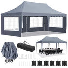 3 x 6m waterdichte pop-up tuinpaviljoen tent vier zijden 420D Oxford doek regenbestendige luifel voor bruiloft | Paviljoen 3x6m blauw incl. draagtas UV-bescherming tent tuinfeest opvouwbaar waterbestendig aluminiumbouw outdoor occasions