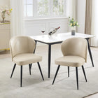 2 Stuks PU Leren Eetkamerstoelen, Moderne Eetkamer en Keukenstoelen, 265lbs Beklede Stoelen met Stalen Poten | Set van 2 Eetstoelen PU Leer | Modern Design | Ergonomisch | Geschikt voor Keuken en Eetkamer