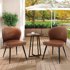 2 Stuks PU Leren Eetkamerstoelen, Moderne Eetkamer en Keukenstoelen, 265lbs Beklede Stoelen met Stalen Poten | Set van 2 Eetstoelen PU Leer | Modern Design | Ergonomisch | Geschikt voor Keuken en Eetkamer
