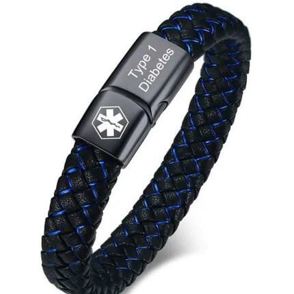 AlertBand | Modieuze veiligheidsarmband toont diabetes-type | Persoonlijk veiligheidshulpmiddel noodsituaties | Stijlvol hypoallergeen ontwerp | Hoogwaardig roestvrij staal | Snelle medische hulp | Ontworpen voor dagelijks comfort
