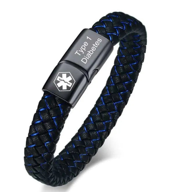 AlertBand | Modieuze veiligheidsarmband toont diabetes-type | Persoonlijk veiligheidshulpmiddel noodsituaties | Stijlvol hypoallergeen ontwerp | Hoogwaardig roestvrij staal | Snelle medische hulp | Ontworpen voor dagelijks comfort
