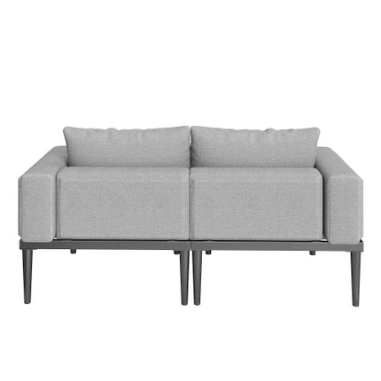 Buitenpatio ligbed, dubbele lounge bed, outdoor deck chair, multifunctionele waterdichte slaapbank, ligstoel voor terras, tuin | Multifunctionele Tuin Loungeset Waterproof Modulair Sofa 2-zits Buiten Gebruik