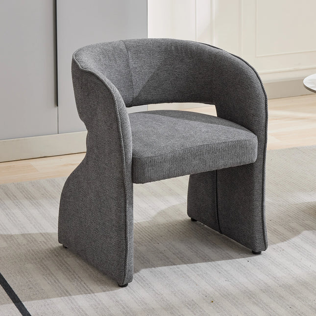 Beklede fauteuil, enkele zit, sofa fauteuil, 59x61x75 cm, belastbaarheid 150 kg, grijs, kuipstoel | Moderne Grijze Loungestoel, Comfortabel en Stabiel, 59x61x75 cm, Multifunctioneel voor Woonkamer en Werkkamer