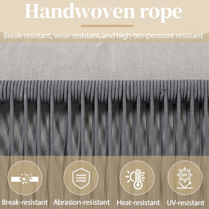 Tuinmeubelset, Tuinlounge Stoelset, Hoekbank, Buiten Relaxbed, Salontafel, Kan worden omgebouwd tot zonnebed, Grijs | Outdoor Meubelset Grijs | Modulaire Loungeset | Hoekbank met Tafel & Relaxbed Functie
