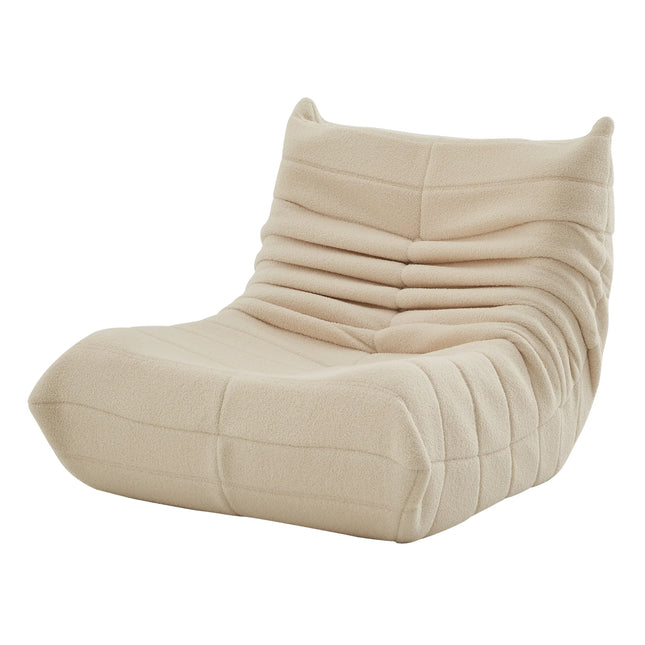 Zitzak Sofa, Vloerbank met Rugleuning, Relaxstoel, Zitzak voor Woonkamer, Enkele Zitstoel, Stoelen voor Slaapkamer | Comanlai Zitzakstoel Lambswool Teddyfleece Woonkamer Slaapkamer Ergonomisch Ontwerp Lightweight
