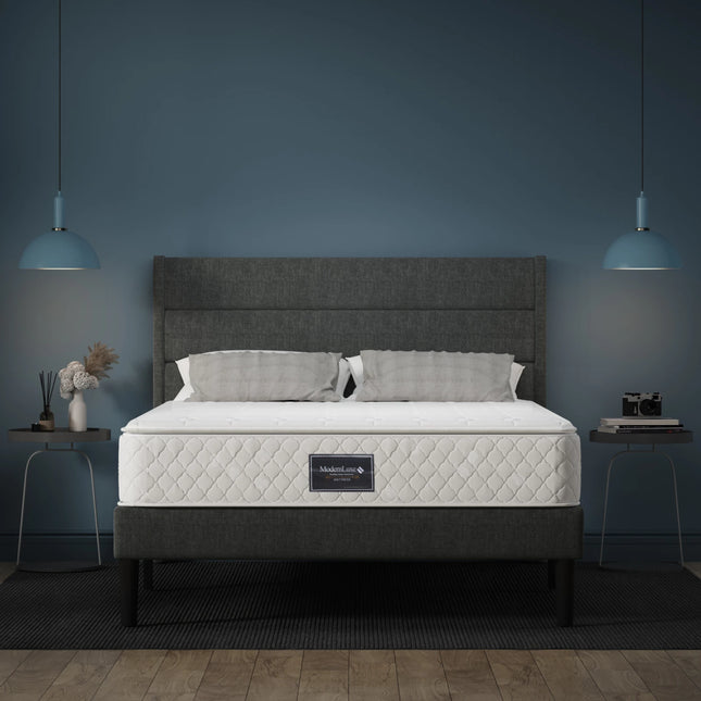 Springmatras, Koudschuim Dubbel Matras, met Veren Kern & Gewatteerde Microvezel Hoes, Ideaal voor Buikslapers, Hoogte 25cm | Lazyspace Springmatras voor koude schuim | Dubbel matras 160x200 cm | Comfortabel & Allergievriendelijk