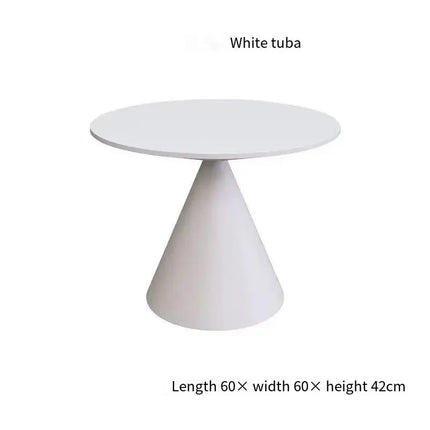 UVR Woonkamer Kleine Salontafel Slaapkamer Balkon Hoektafel Home Hotel Sofa Salontafel Modern Eenvoudige Ronde Tafel Meubels | Ronde Salontafel Modern Design Kunststof Woonkamer Balkon Slaapkamer Zwart-Wit
