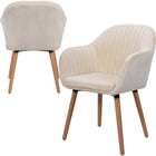 WOLTU 2 stuks/set Eetkamerstoel met Armleuningen Rugleuning Gestoffeerd Hoekstoel | Moderne Eetkamerstoel Donkergrijs Fluweel Ergonomisch Stabiel Belastbaarheid 120kg Set van 2 |