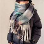 Scarvello | Regenboog Cashmere Dames Sjaal | Warme Zachte Dikke Winteraccessoire | Modieuze Grote Kleurrijke Wollen Sjaal | 38x230cm