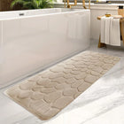 AquaGuard Badmat | Extra Groot Absorberend Vloerkleed | Antislip Veiligheid Polyester | Zacht Comfortabel Badkamerdesign | Lang Breed Formaat | Droogt Snel | Stijlvolle Elegante Look | Geschikt voor Langs Badkuipen en Wastafels