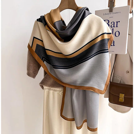 Luxe Dames Winter Pashmina | Zachte Wollen Katoenmix Sjaal 66x178cm | Stijlvolle Accessoire | Geschikt als Hoofddeksel of Hijab