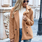 Theresa Mode Teddyjack Dames | Kort Fluffy Jas Katoen | Bruin, Zwart, Blauw, Olijfgroen | Knus Warm Trendy Design | Herfst/Winterjas | Ideaal Voor Casual Jeans & Jurken | Comfortabele Pasvorm | Berkenbosch