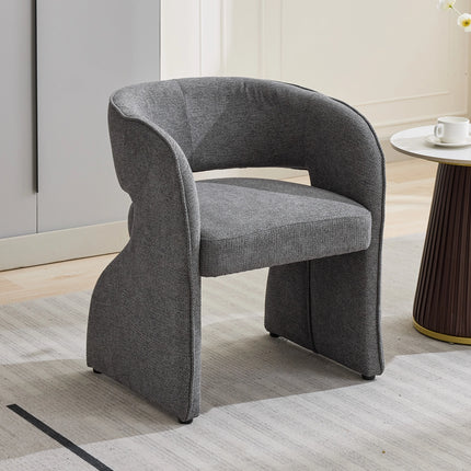 Beklede fauteuil, enkele zit, sofa fauteuil, 59x61x75 cm, belastbaarheid 150 kg, grijs, kuipstoel | Moderne Grijze Loungestoel, Comfortabel en Stabiel, 59x61x75 cm, Multifunctioneel voor Woonkamer en Werkkamer