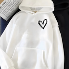 SAYLOR Hoodie Dames | Hartjesprint | Imitatiebont Voering | Losse Pasvorm | Comfortabele Zachte Stof | Casual & Modieus | Perfect voor Dagelijks Gebruik | Warm & Stijlvol | Hoge Kwaliteit | Ideaal voor Koudere Maanden