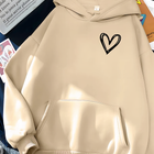 SAYLOR Hoodie Dames | Hartjesprint | Imitatiebont Voering | Losse Pasvorm | Comfortabele Zachte Stof | Casual & Modieus | Perfect voor Dagelijks Gebruik | Warm & Stijlvol | Hoge Kwaliteit | Ideaal voor Koudere Maanden