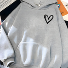 SAYLOR Hoodie Dames | Hartjesprint | Imitatiebont Voering | Losse Pasvorm | Comfortabele Zachte Stof | Casual & Modieus | Perfect voor Dagelijks Gebruik | Warm & Stijlvol | Hoge Kwaliteit | Ideaal voor Koudere Maanden