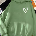 SAYLOR Hoodie Dames | Hartjesprint | Imitatiebont Voering | Losse Pasvorm | Comfortabele Zachte Stof | Casual & Modieus | Perfect voor Dagelijks Gebruik | Warm & Stijlvol | Hoge Kwaliteit | Ideaal voor Koudere Maanden