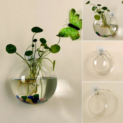 Zwevende Glazen Decoratievaas | Hydrologische Plantenhouder | Modern Interieur Accessoire | Hangend Design | Hoogwaardig Glas | Voor Binnengebruik | Geschikt voor Bloemen en Planten | Uniek Zwevend Effect | Eenvoudig Onderhoud | Stijlvolle Blikvanger