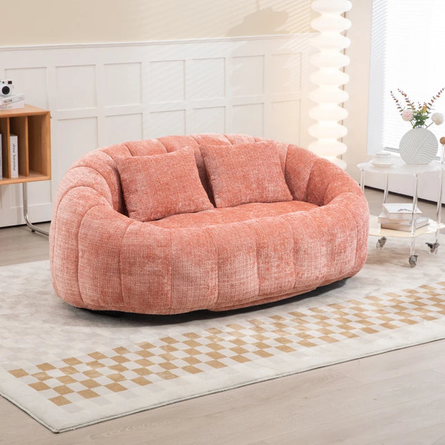 (Pink Chenille)Luie Sofa Duurzame Comfort Lounger Hoge Rug Zitzakstoel Bank voor Volwassenen en Kinderen, Binnen, Buiten | Roze Chenille Zitzak Sofa | Comfort Lounger | Hoge Rug | Volwassenen & Kinderen | Indoor & Outdoor Geschikt