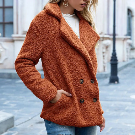 Theresa Mode Teddyjack Dames | Kort Fluffy Jas Katoen | Bruin, Zwart, Blauw, Olijfgroen | Knus Warm Trendy Design | Herfst/Winterjas | Ideaal Voor Casual Jeans & Jurken | Comfortabele Pasvorm | Berkenbosch