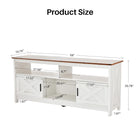 REDLIFE TV Stand voor TV's tot 65 inch Entertainment Center met Stopcontact Opslagkast Drie Open Schappen voor Woonkamer | Tv-meubel 65 inch modern ontwerp met opbergvakken hout stopcontact barndeur design