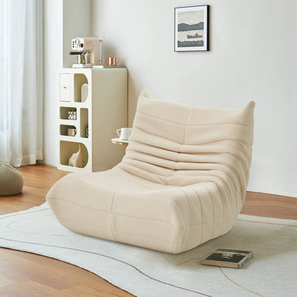 Zitzak Sofa, Vloerbank met Rugleuning, Relaxstoel, Zitzak voor Woonkamer, Enkele Zitstoel, Stoelen voor Slaapkamer | Comanlai Zitzakstoel Lambswool Teddyfleece Woonkamer Slaapkamer Ergonomisch Ontwerp Lightweight