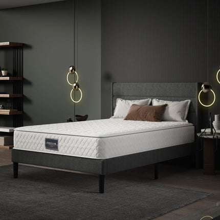 Springmatras, Koudschuim Dubbel Matras, met Veren Kern & Gewatteerde Microvezel Hoes, Ideaal voor Buikslapers, Hoogte 25cm | Lazyspace Springmatras voor koude schuim | Dubbel matras 160x200 cm | Comfortabel & Allergievriendelijk