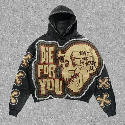 Y2K Oversized Hoodie | Unisex | Comfortabel Boxy Pasvorm | Zachte Duurzame Materialen | Tijdloze Casual Stijl | Uniek Abstract Design