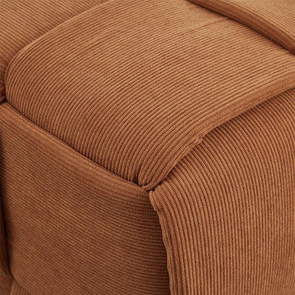 COSY HOMES-Woven Design Vierkante kruk Fijne Cord Stof, Mooi En Comfortabel-Past In Elke Kamer 40 cm Zijlengte | Moderne vierkante kruk 40x40 cm | Cosyhomes geweven ontwerp | Minimalistisch en stijlvol meubelstuk