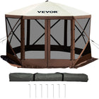 VEVOR Pop-up Camping Gazebo Camping Afdekking 6-zijdig 12' x 12' / 10' x 10' Zonnebescherming Tent & Luifel Camping & Wandelen | VEVOR Camping Gazebo 6-zijdig 12x12/10x10 | Ruime Pop-up Tent Waterdicht | Zomer Paviljoen voor Buitengebruik