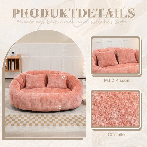 (Pink Chenille)Luie Sofa Duurzame Comfort Lounger Hoge Rug Zitzakstoel Bank voor Volwassenen en Kinderen, Binnen, Buiten | Roze Chenille Zitzak Sofa | Comfort Lounger | Hoge Rug | Volwassenen & Kinderen | Indoor & Outdoor Geschikt