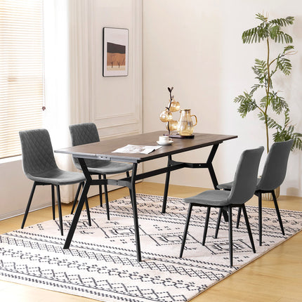 WOLTU 4st Velvet Eetkamerstoel Scandinavische Keukenstoel met Rugleuning | Moderne Fluwelen Stoel Set 4 stuks | Ergonomische Eetkamerstoelen met Metalen Poten | Stijlvolle Woonkamer of Slaapkamer Verwendung