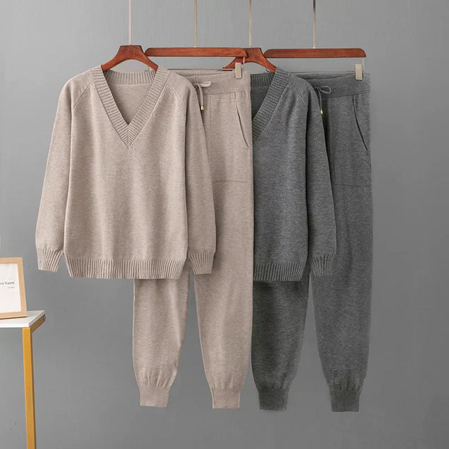 Zara Vrouwelijke Mode Set | Comfortabele Gebreide Trui met Stijlvolle Broek | Luxe Stoffen | Diverse Kleuren | Perfecte Pasvorm | Trendy Outfit voor Dagelijks Gebruik | Elegante Look | Modieuze Damesset | Bovenkleding & Broekcombinatie