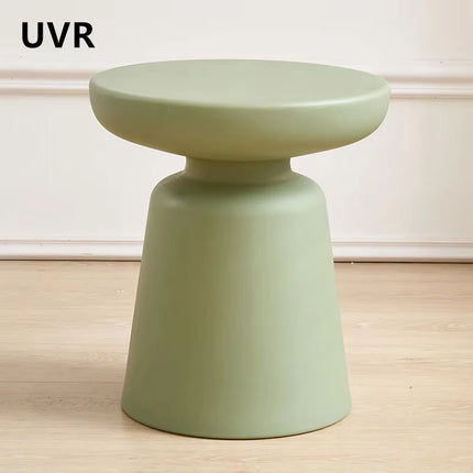 Theetafel UVR | Moderne Ronde Bijzettafel Living Room | Kleine Balkon Tafel | Minimalistisch Design |  Zwart Kunststof Tafel UVR