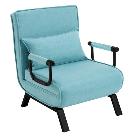3-in-1 Slaapbank Linnen Vouwstoel met Verwijderbaar Kussen Verstelbare Rugleuning Logeerbed voor Appartement Dorm | Moderne 3-in-1 Vouwbare Slaapbank Luxe Verstelbare Rugleuning Linnen Stoffen Sofa Bed