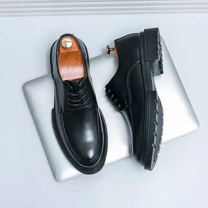 VanBeren Heren Schoenen | Oxford Stijl Luxe | Leren Business Schoenen | Formeel & Elegant | Microfiber PU-Voering | Rubberen Zool | Vetersluiting | Tijdloos Design | Voor Lente & Herfst