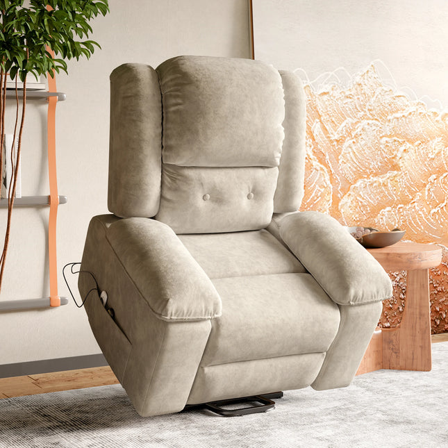 Elektrische Relaxstoel met Ligfunctie, Massagestoel met Verwarmer en USB, Zijvakken, TV Fauteuil Woonkamer | Lazyspace Elektrische Fauteuil met Massagefunctie en Verwarmer, Ergonomische TV-stoel Woonkamer, Moderne Zithoek